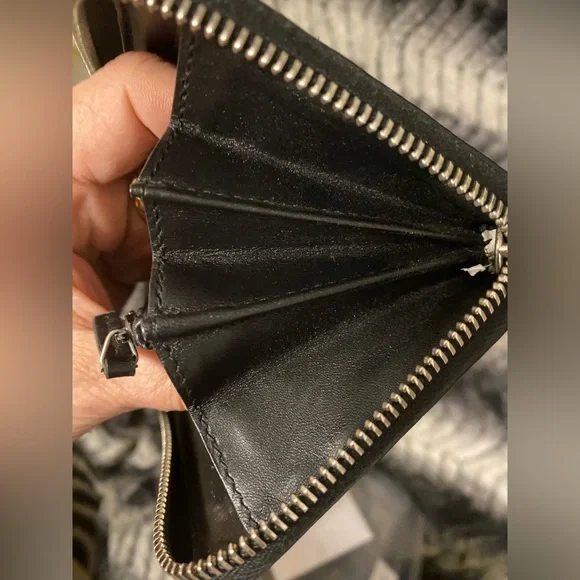 Gucci Long Wallet GG Supreme Eagle Pvc women/Men Black W/COA